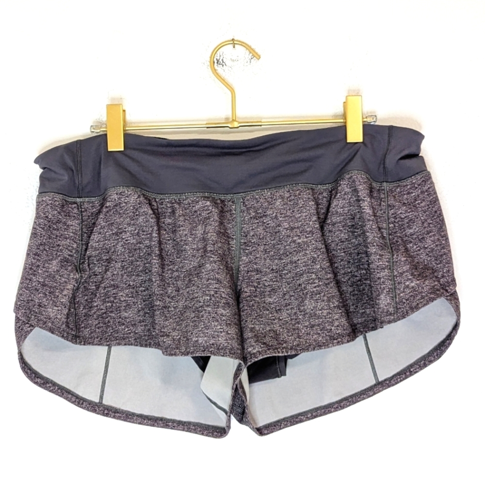 lululemon‎ athletica Size 10 Heather Gray Speed Up Low Rise Running Shorts